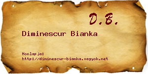 Diminescur Bianka névjegykártya